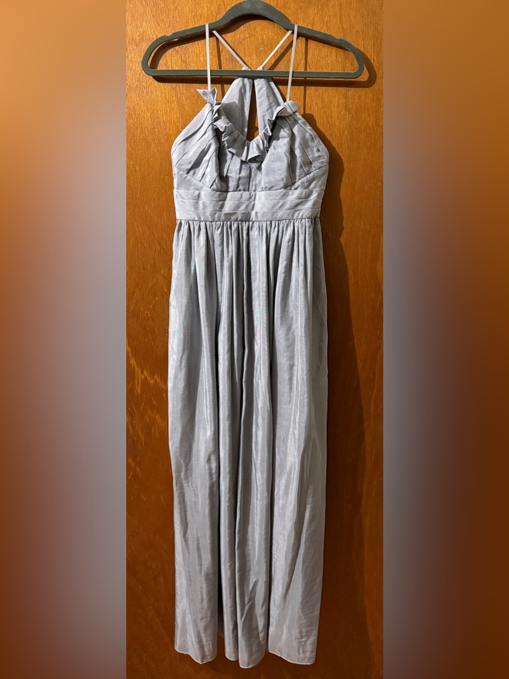 EUC Moda International Silk & Cotton Striped Ruffled Maxi Dress - Size 2